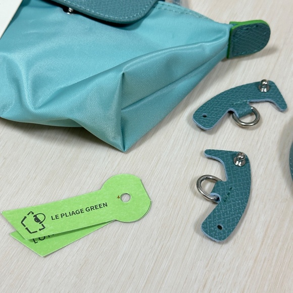 * NWT Longchamp le pliage Lake Sea Green Turquoise Mini Micro Crossbody Hand Bag - Picture 5 of 10